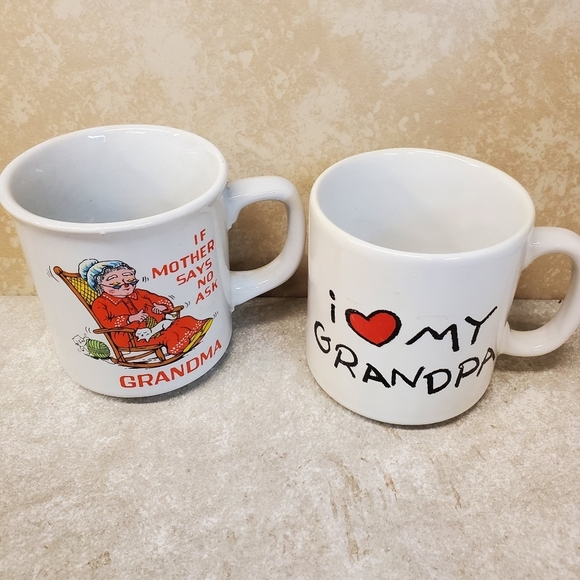 👵👴☕ Grandma & Grandpa Coffee Cup Set - Picture 1 of 13